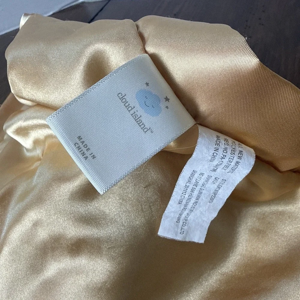 Cloud Island  Puppy Dog Lovey Security Blanket Brown Satin Trim 14
